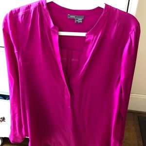 Fuchsia Vince Silk Top